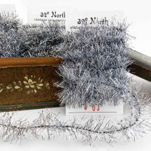 Silver Lametta Tinsel Trim ~ 2-1/2 meters ~ Germany